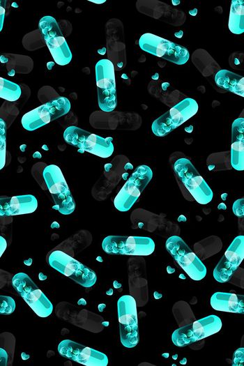 711576-心形药丸黑