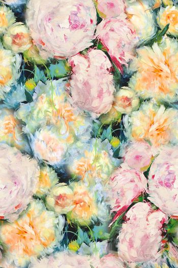 油画花卉印花华亿平台图片