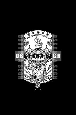 抽象骷髅头印花华亿平台图片