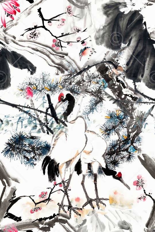 中国风印花华亿平台图片