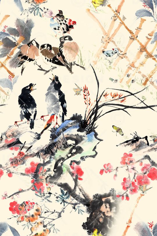 中国风印花华亿平台图片