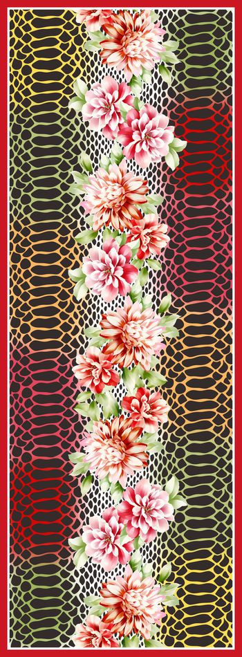 丝巾长巾印花华亿平台图片