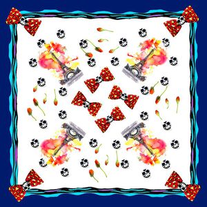 小方巾印花华亿平台图片