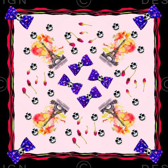 小方巾印花华亿平台图片