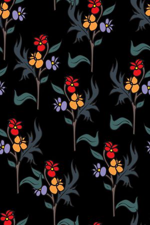 抽象手绘花卉印花印花华亿平台图片