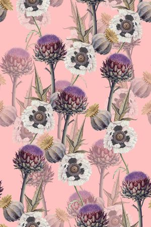 绣球花印花华亿平台图片