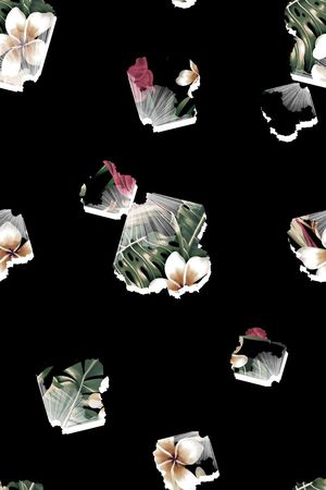 纹理拼块印花华亿平台图片