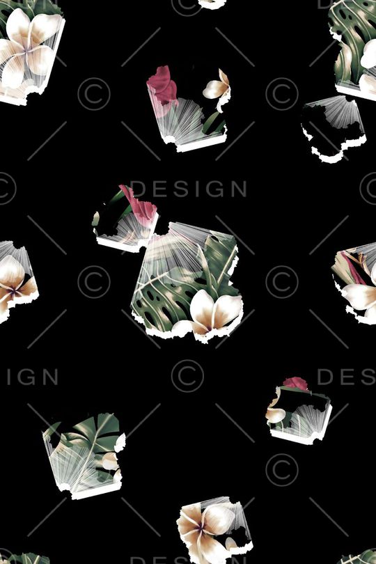 纹理拼块印花华亿平台图片