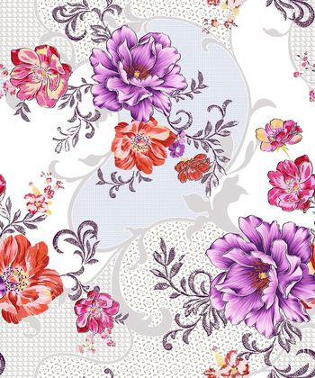 牡丹印花华亿平台图片