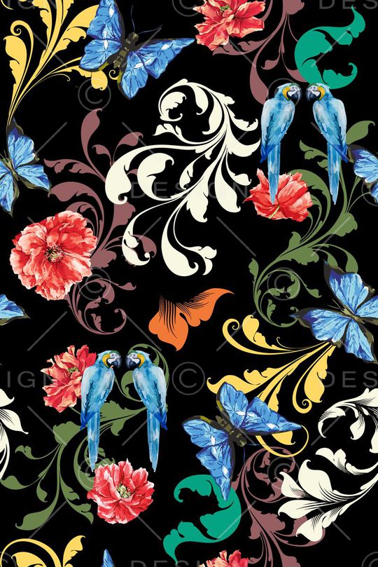 花卉印花华亿平台图片