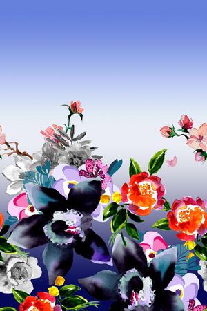 水彩印花华亿平台图片