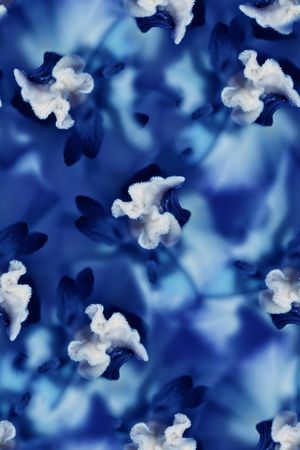 抽象3D植物花卉小碎花数码印花印花华亿平台图片