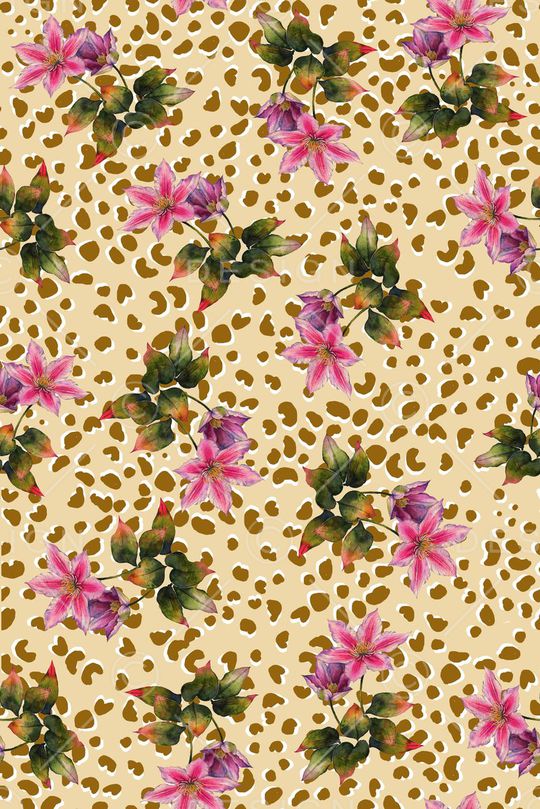 浪漫花卉印花华亿平台图片