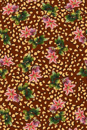 浪漫花卉印花华亿平台图片