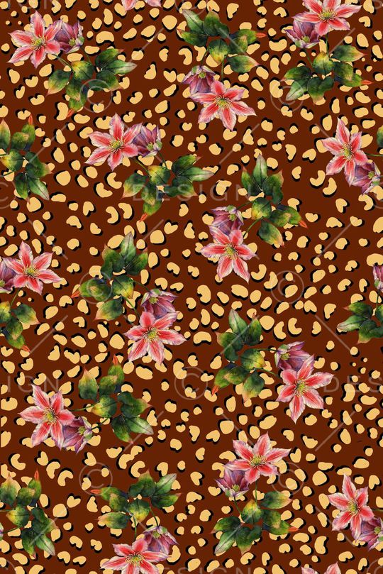 浪漫花卉印花华亿平台图片