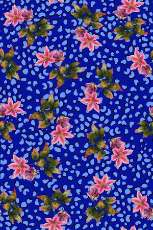 浪漫花卉印花华亿平台图片