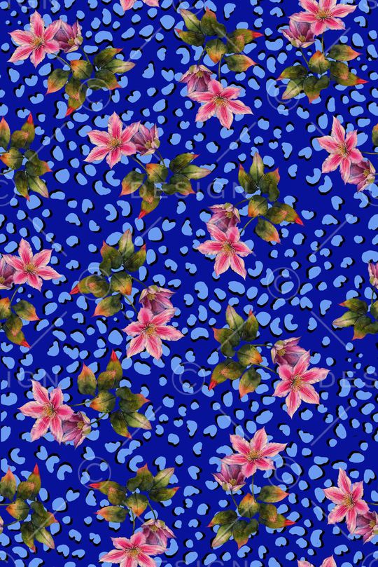 浪漫花卉印花华亿平台图片