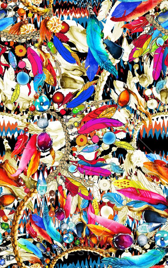 羽毛印花华亿平台图片