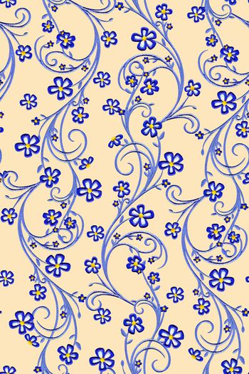 抽象花卉兰花刺绣花卉印花华亿平台图片