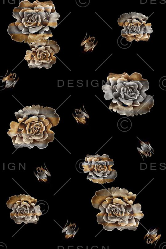 花卉水彩花卉手绘花印花华亿平台图片