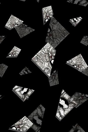 抽象几何拼块印花华亿平台图片