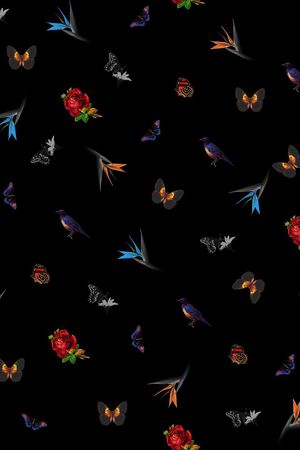 蝴蝶印花华亿平台图片