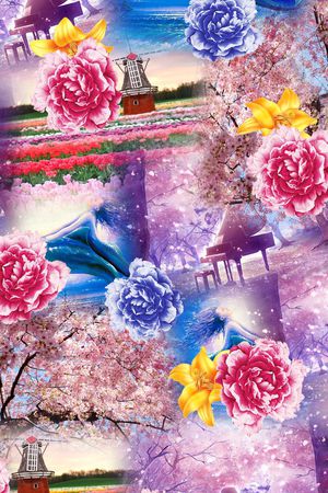 抽象印花华亿平台图片