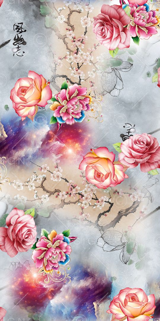 桃花印花华亿平台图片