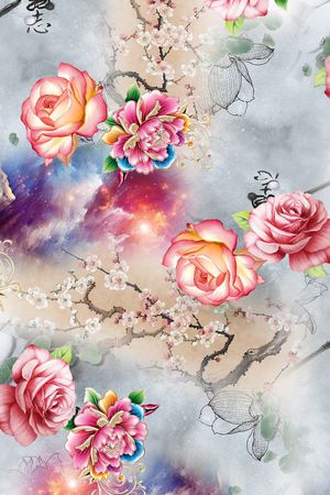 桃花印花华亿平台图片