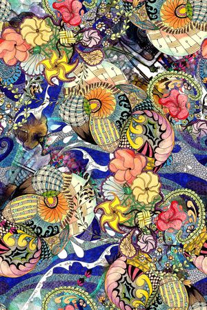 抽象印花华亿平台图片