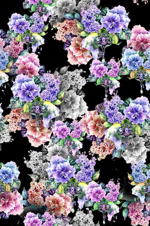 花卉印花华亿平台图片