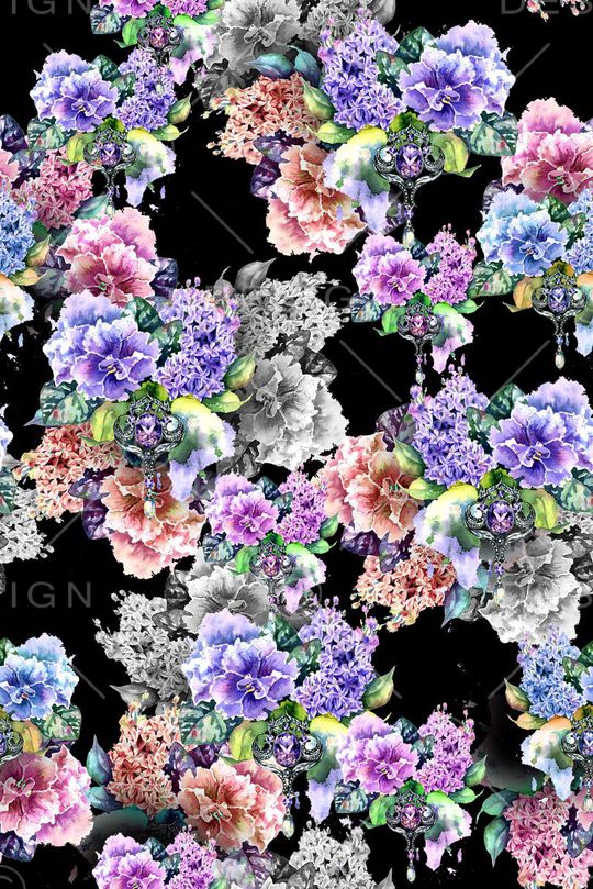 花卉印花华亿平台图片