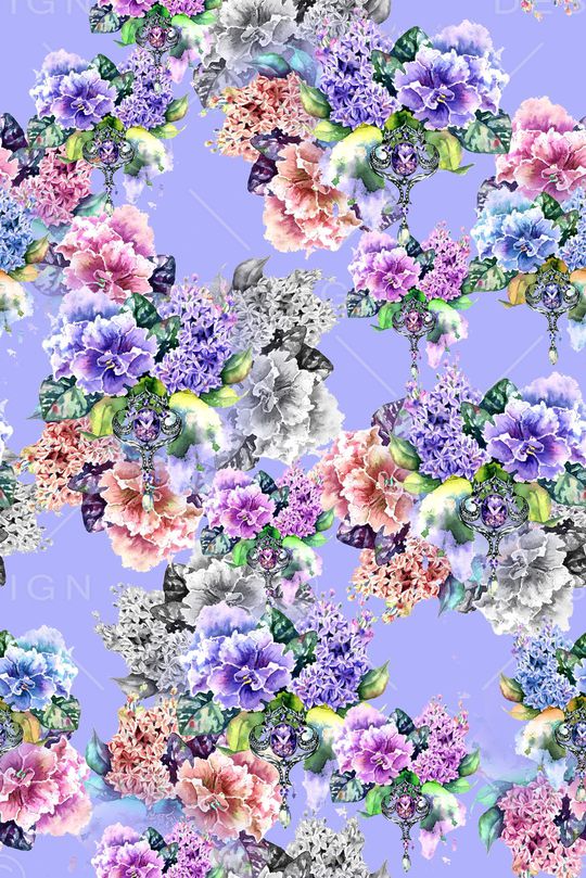 花卉印花华亿平台图片