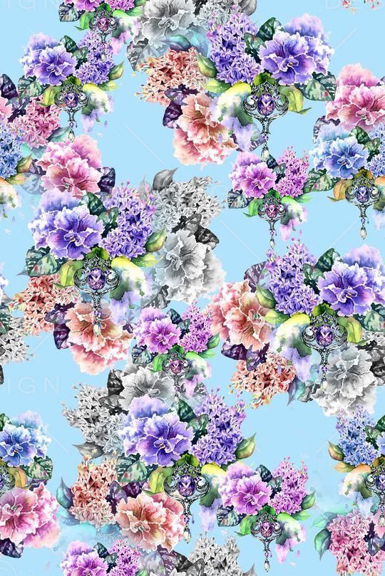 花卉印花华亿平台图片