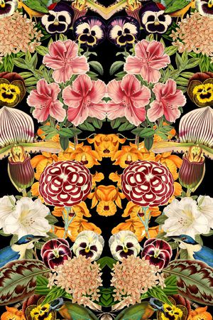 花卉印花华亿平台图片