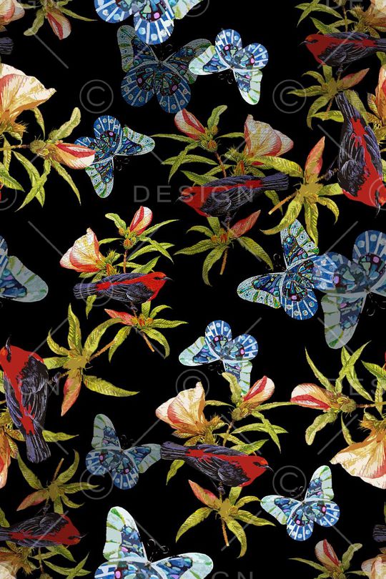 青蓝雅韵系列印花华亿平台图片