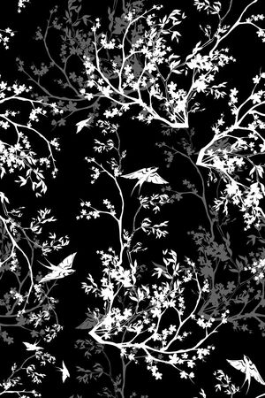 黑白印花华亿平台图片