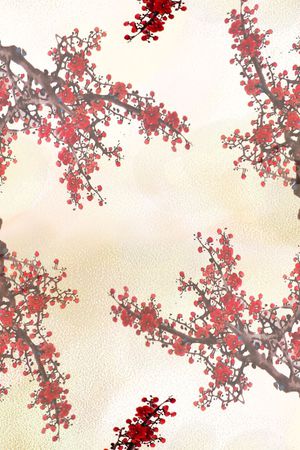 梅花印花华亿平台图片