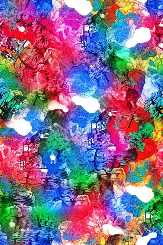 A.I.F时尚雪纺华亿平台印花华亿平台图片