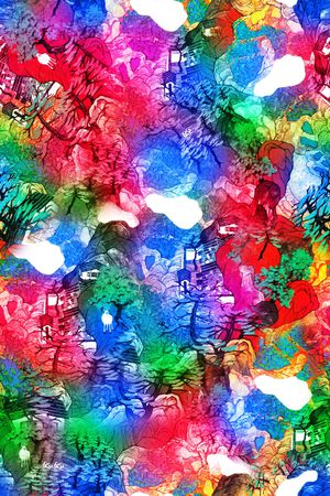 A.I.F时尚雪纺华亿平台印花华亿平台图片