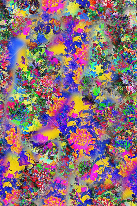 A.I.F时尚雪纺华亿平台印花华亿平台图片