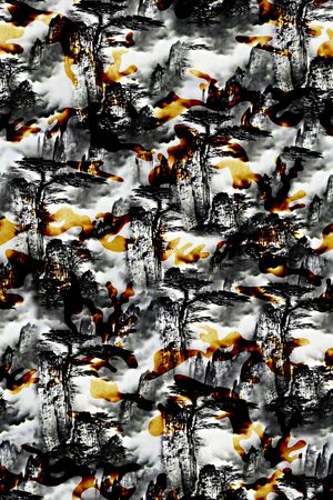 森林树木自然纹理印花华亿平台图片