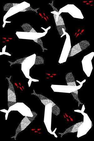 趣味动物鱼印花华亿平台图片