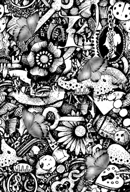 抽象纹理花卉印花华亿平台图片