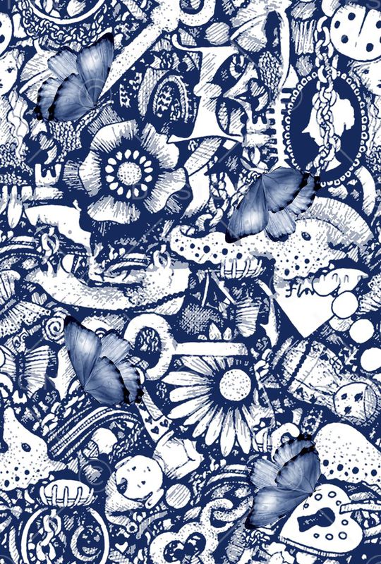 抽象纹理花卉印花华亿平台图片