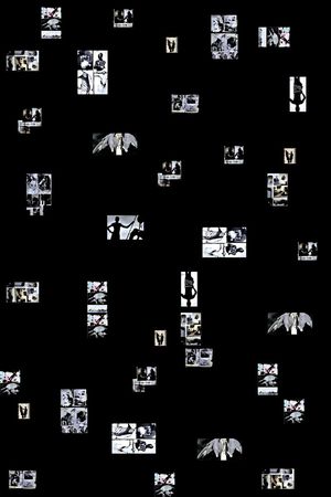 抽象人物剪影趣味男装印花华亿平台图片