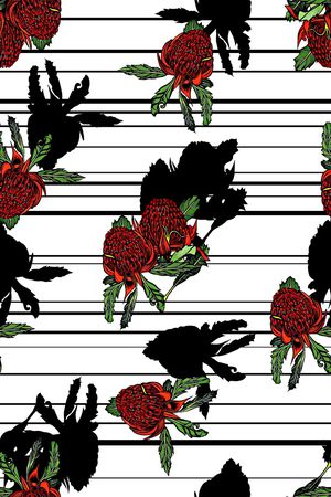 抽象花卉水彩花复古花印花华亿平台图片