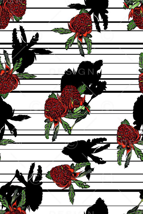 抽象花卉水彩花复古花印花华亿平台图片