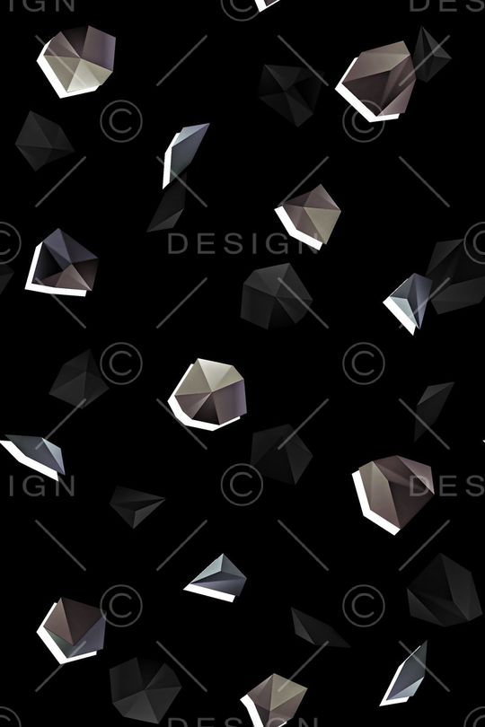 抽象几何多边形印花华亿平台图片