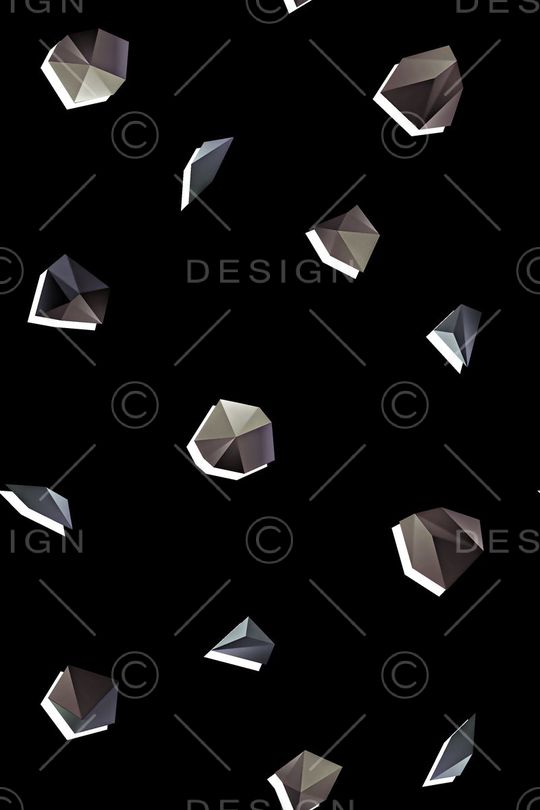 抽象几何多边形印花华亿平台图片